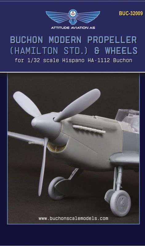 1/32 Buchon moderne propell  (Hamilton std.) og hjul
