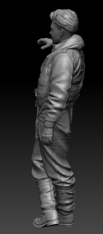 1/24 Skale RAF Pilot Figur, Lt. Marius Eriksen