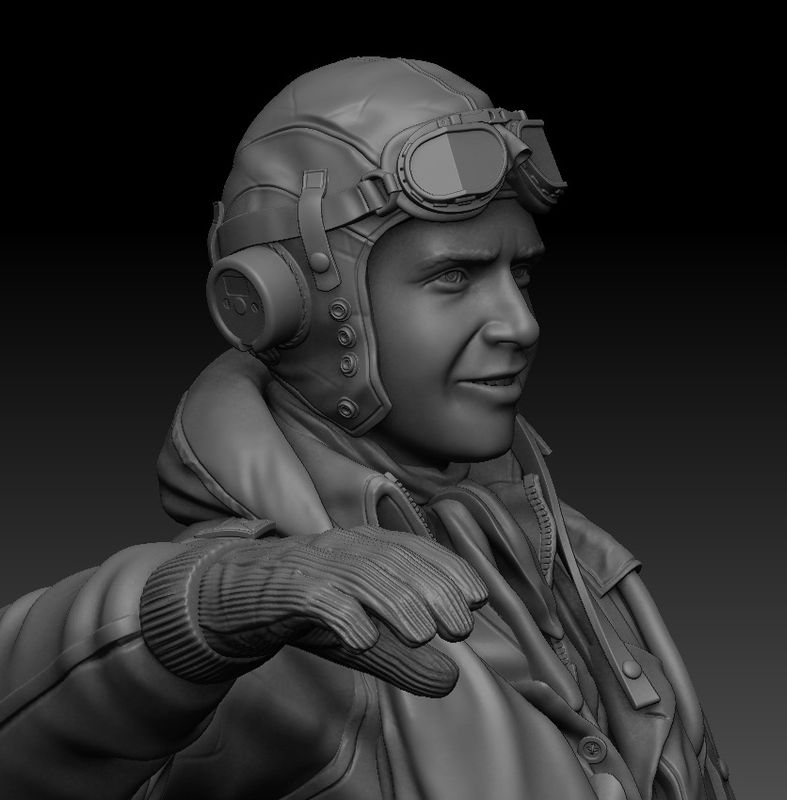 1/24 Skale RAF Pilot Figur, Lt. Marius Eriksen